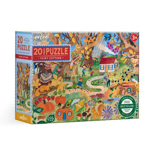 Fairy Cottage 20 Piece Puzzle by Eeboo
