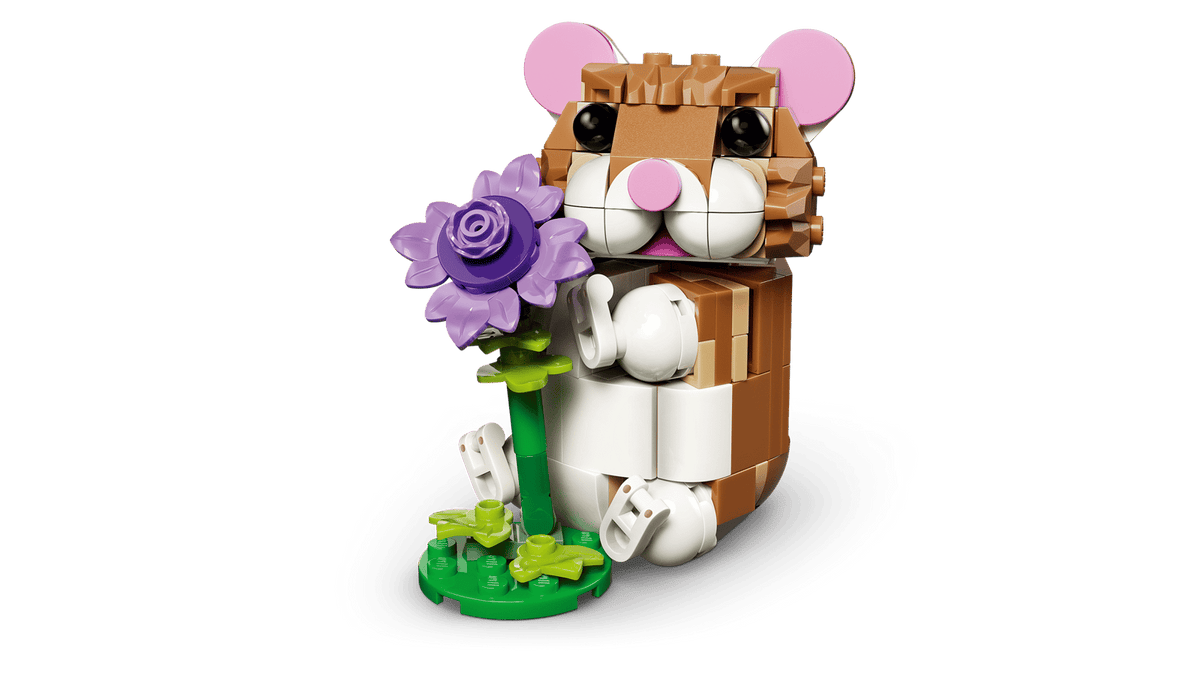 LEGO Cute Hamster with a Flower