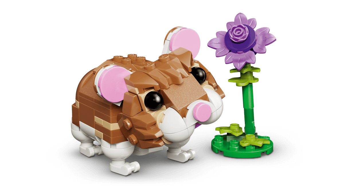 LEGO Cute Hamster with a Flower