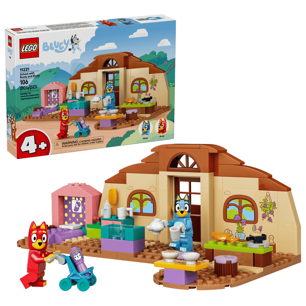 LEGO School with Rusty and Bluey