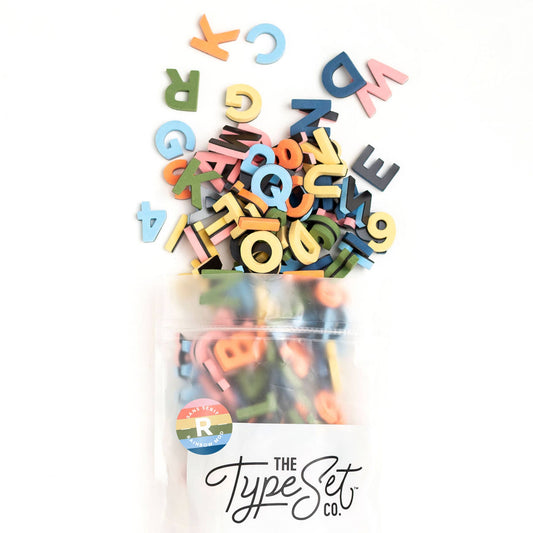 1" Rainbow Mod Magnetic Letters by The Type Set Co