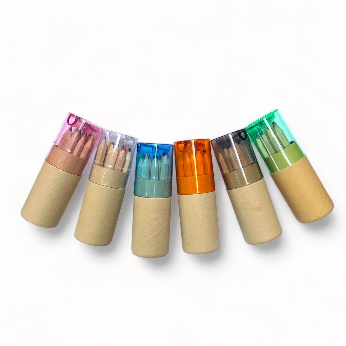 Mini Travel Colored Pencils with Built In Sharpener (Assorted Colors)