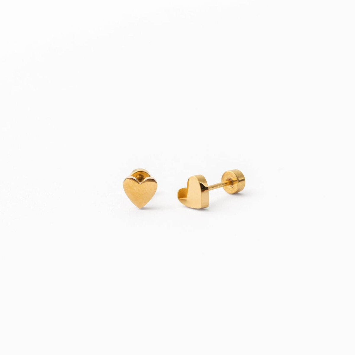Heart Long Post Stud Earring