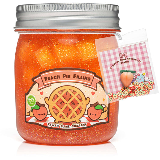 Peach Pie Filling Jelly Cube Slime by Kawaii Slime Company