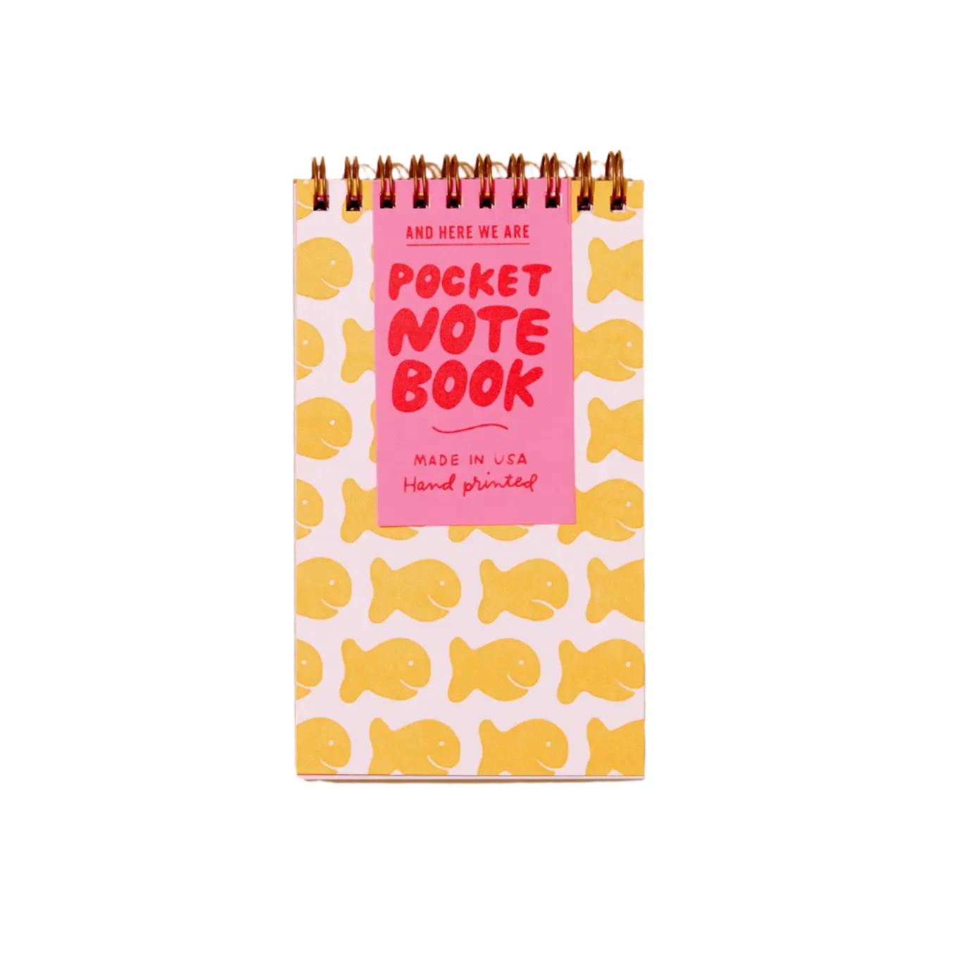 Goldfish Crackers Letterpress Pocket Notebook