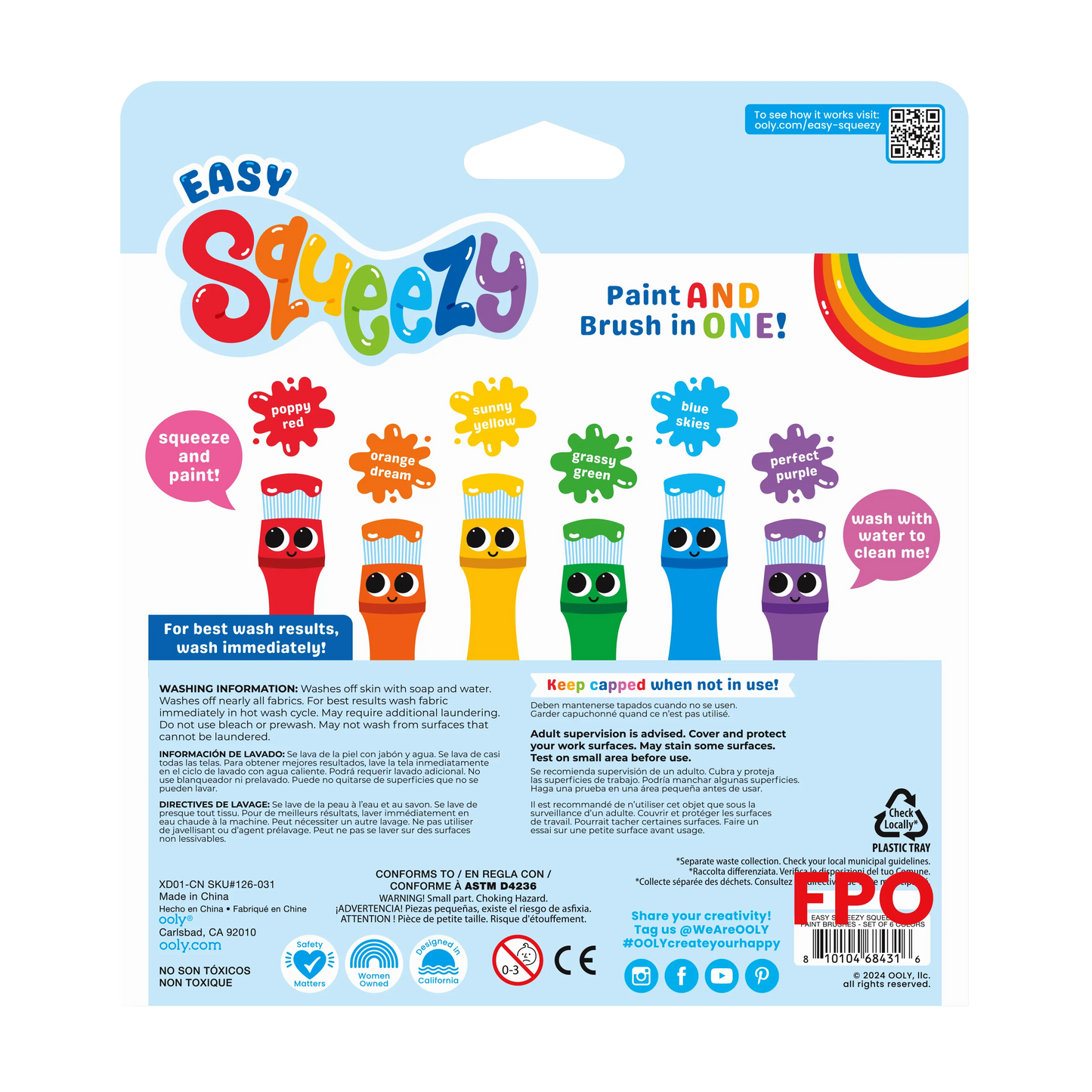 Easy Squeezy: Squeezable Poster Paint Brushes