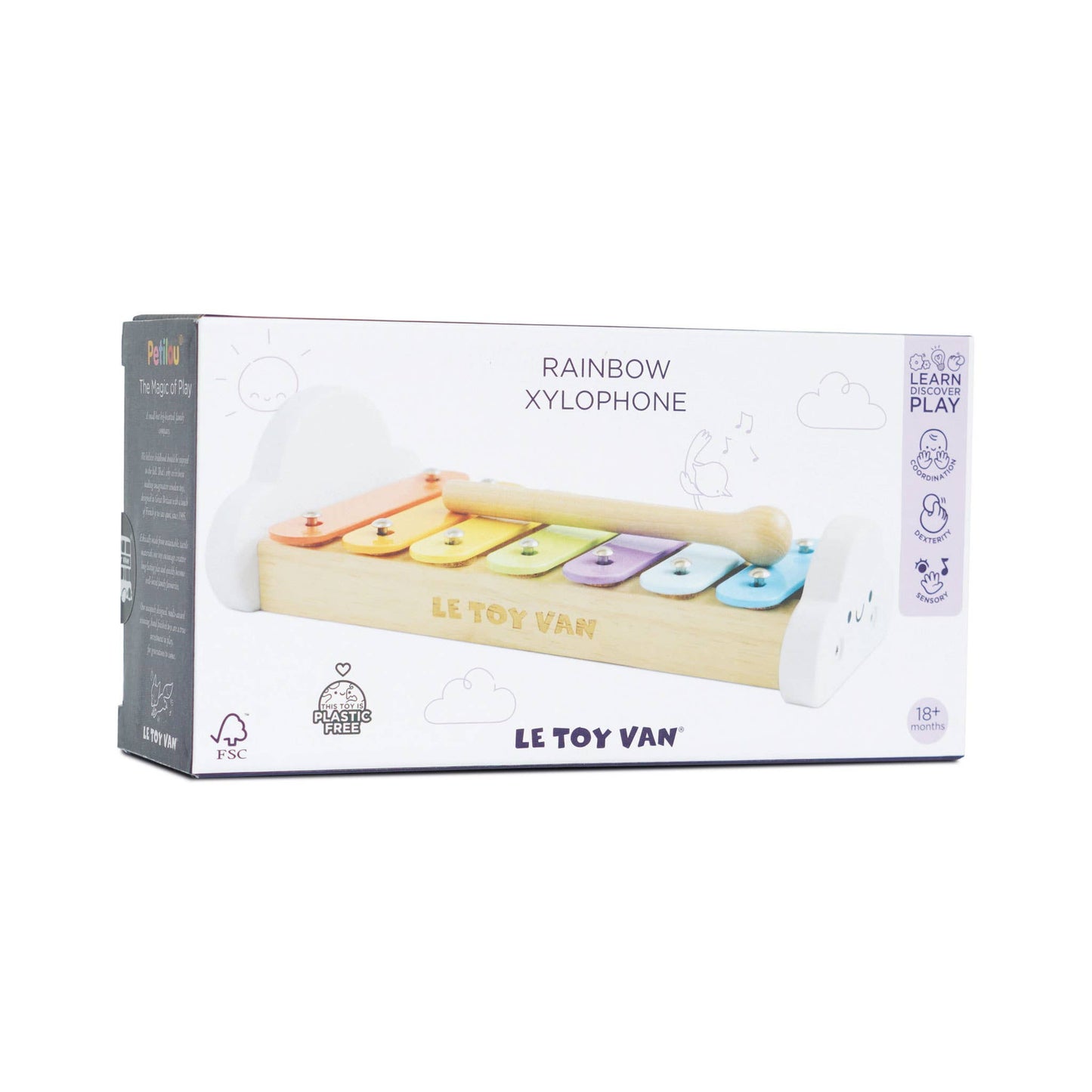 Rainbow Wooden Xylophone by Le Toy Van