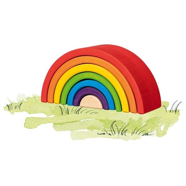 Little Rainbow Wooden Building Blocks