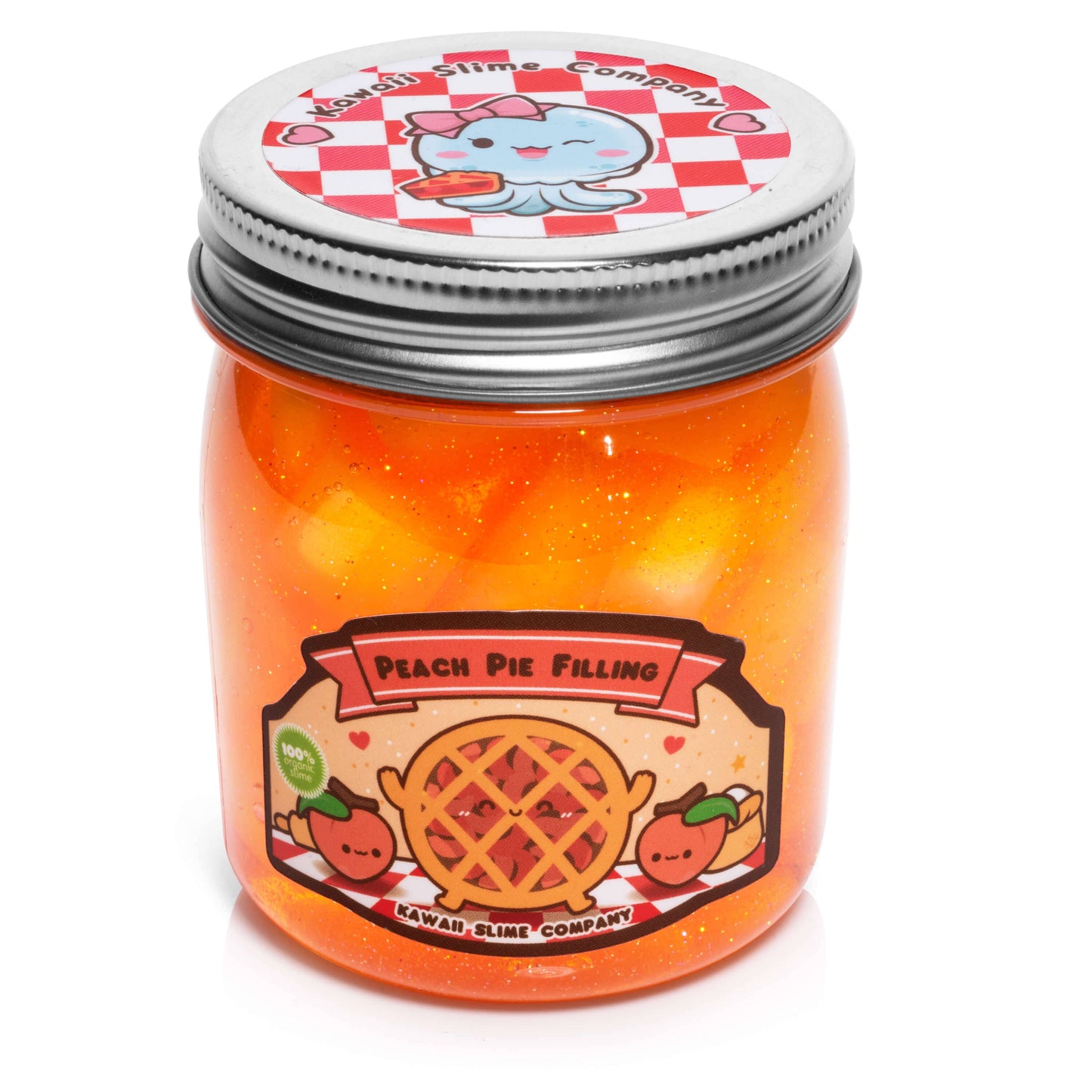 Peach Pie Filling Jelly Cube Slime by Kawaii Slime Company