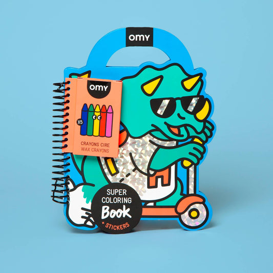 Dino Super Coloring & Sticker Book by Omy