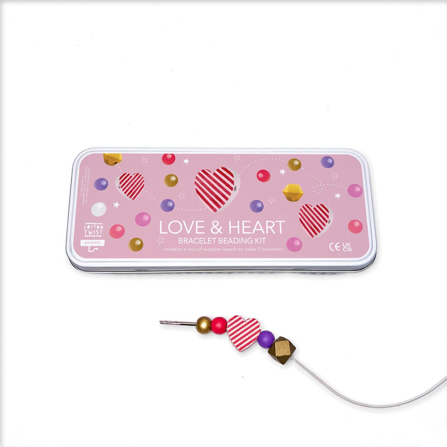 Love & Hearts Bracelet Bead Kit