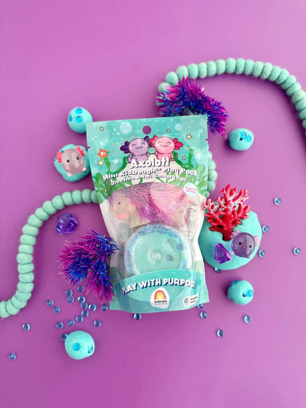 Axolotl Mini Play Dough Pack