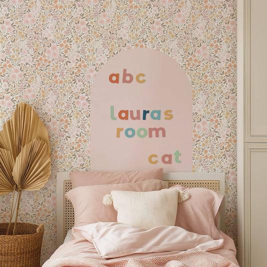 Blush Mini Arch Magnetic Wall Decal by The Type Set Co.