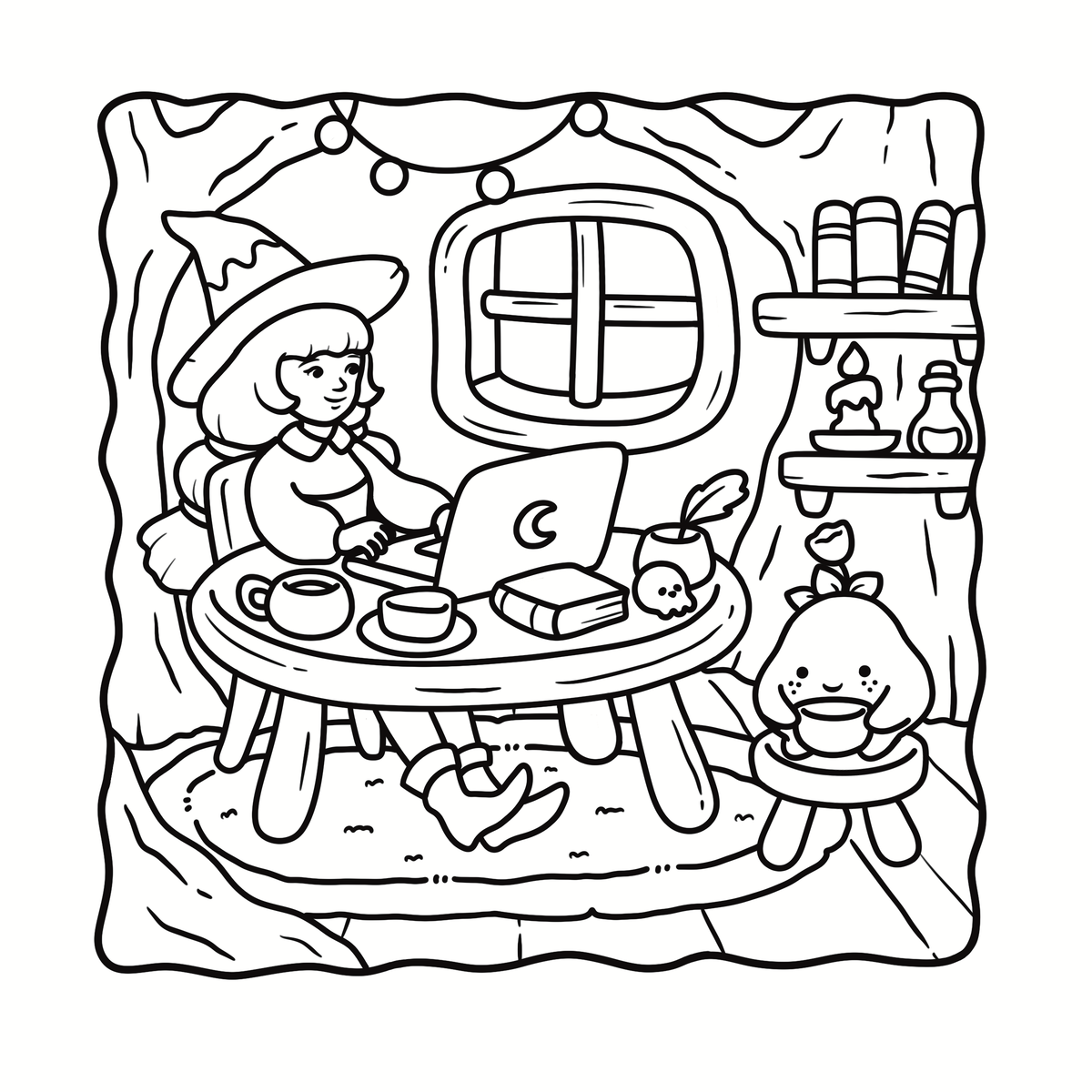 Cozy Witchy Coloring Book