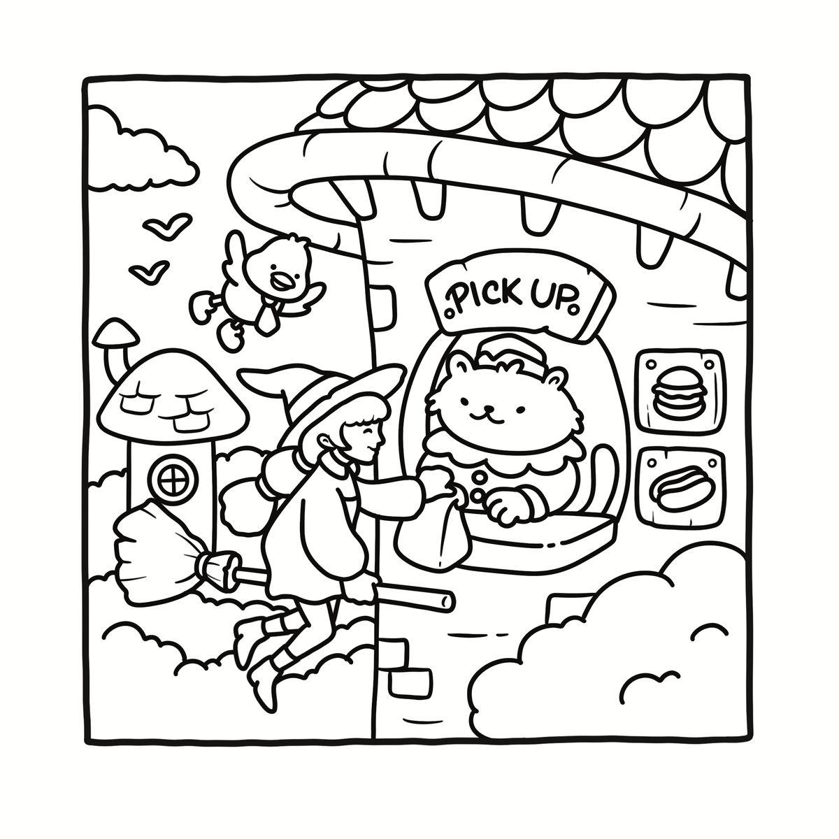 Cozy Witchy Coloring Book