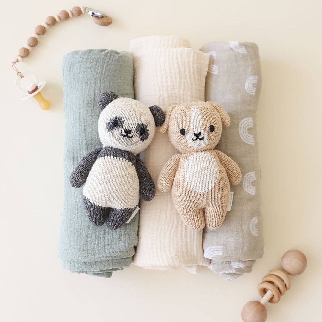 Baby Panda Cuddle + Kind Knit Stuffed Animal