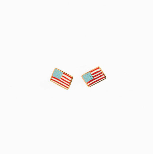 American Flag Stud Earrings