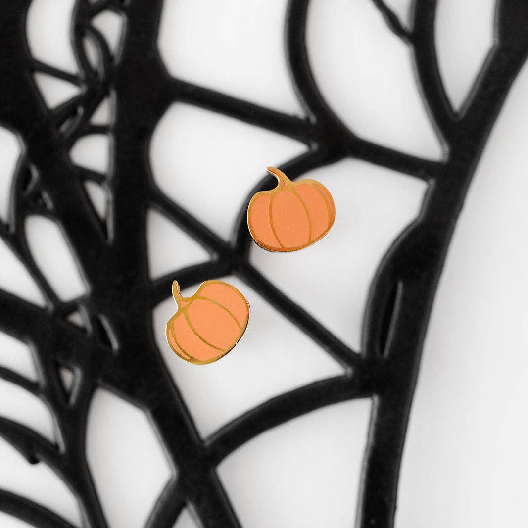 Pumpkin Stud Earrings
