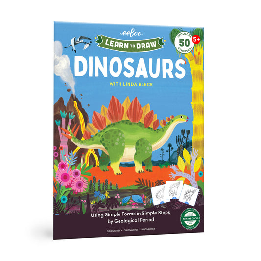 Learn to Draw Dinosaurs with Stickers by eeBoo