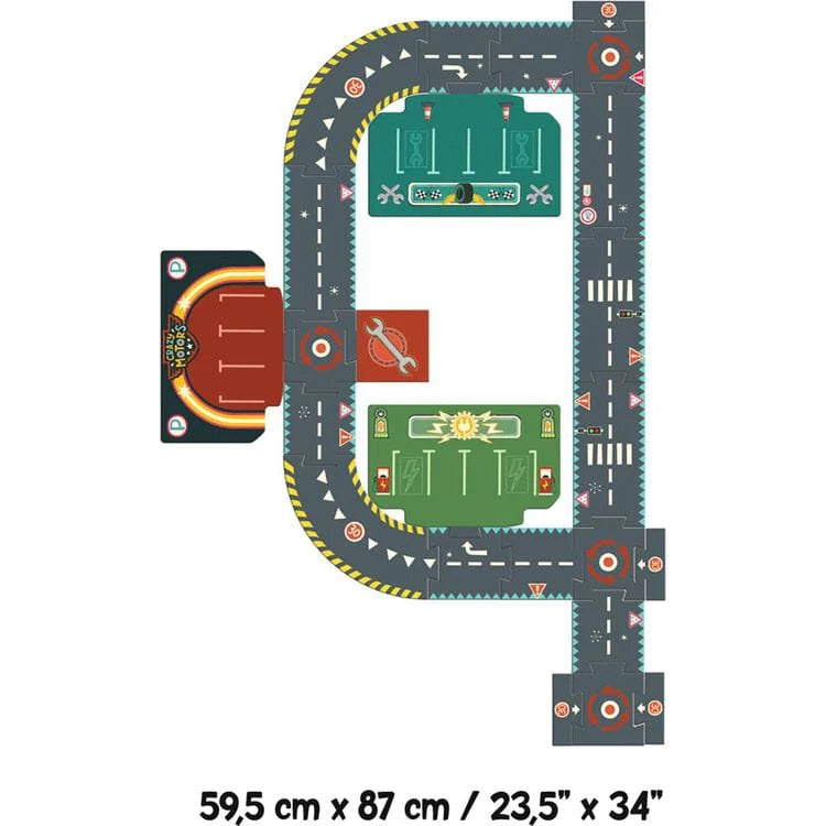 City Circuit 24pc Giant Puzzle - Crazy Motors