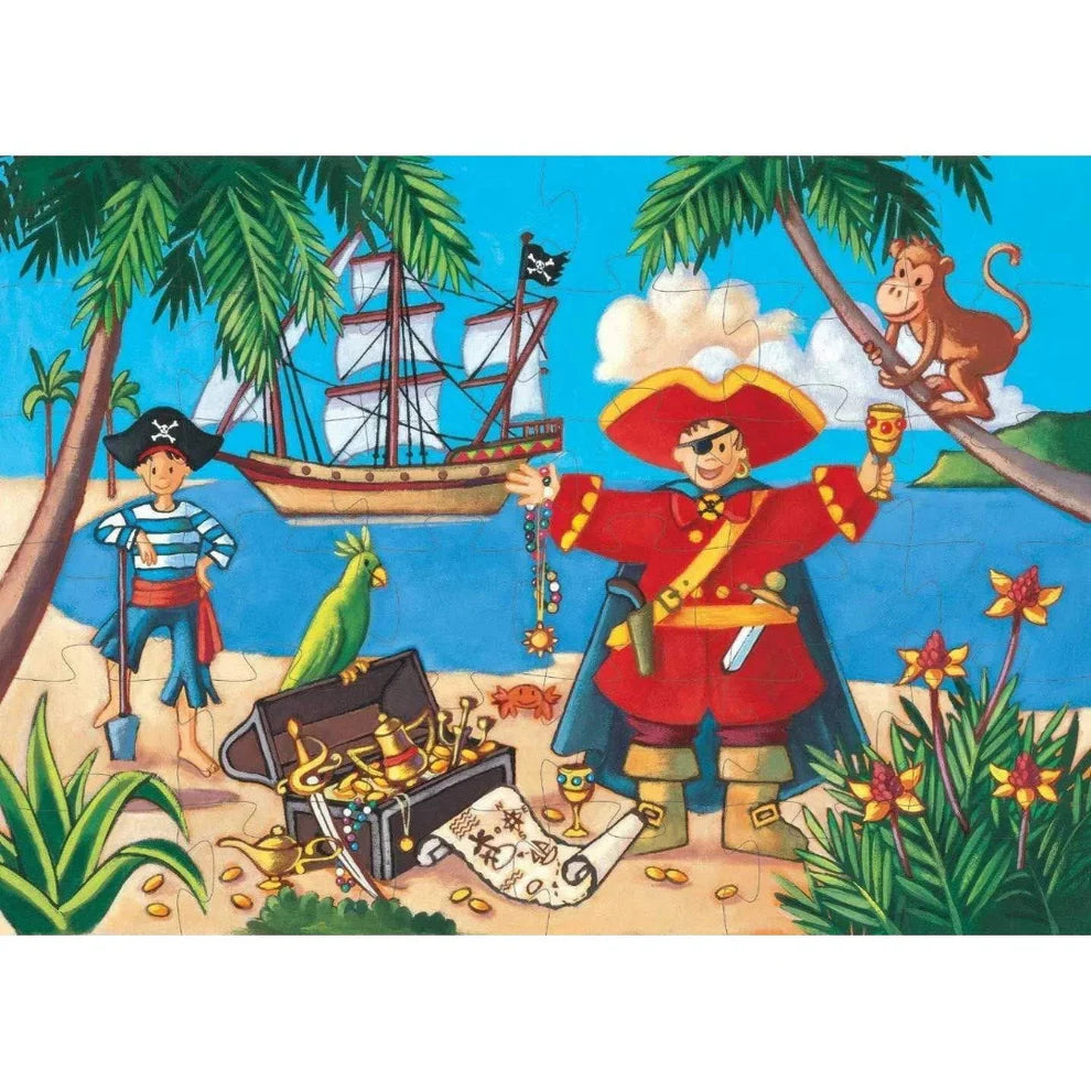 Silhouette Pirate and Treasure - 36 Piece Puzzle
