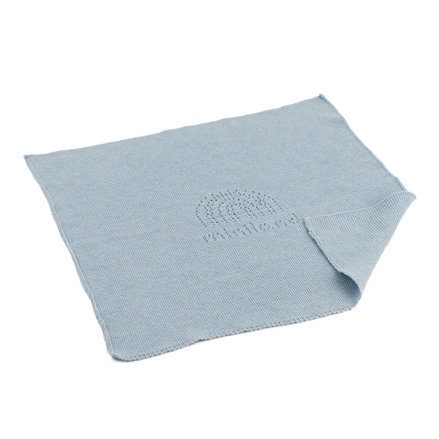 Baby Blue Knitted Blanket for Dolls