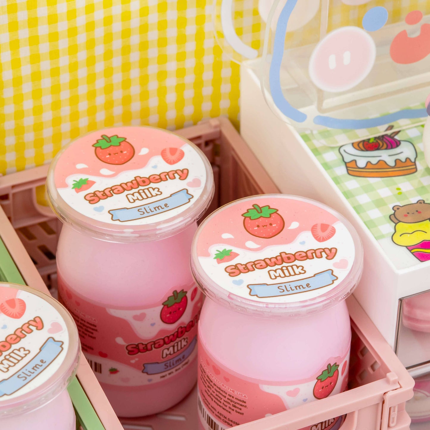 Strawberry Milk Glossy Slime by Kawaii Slime Company