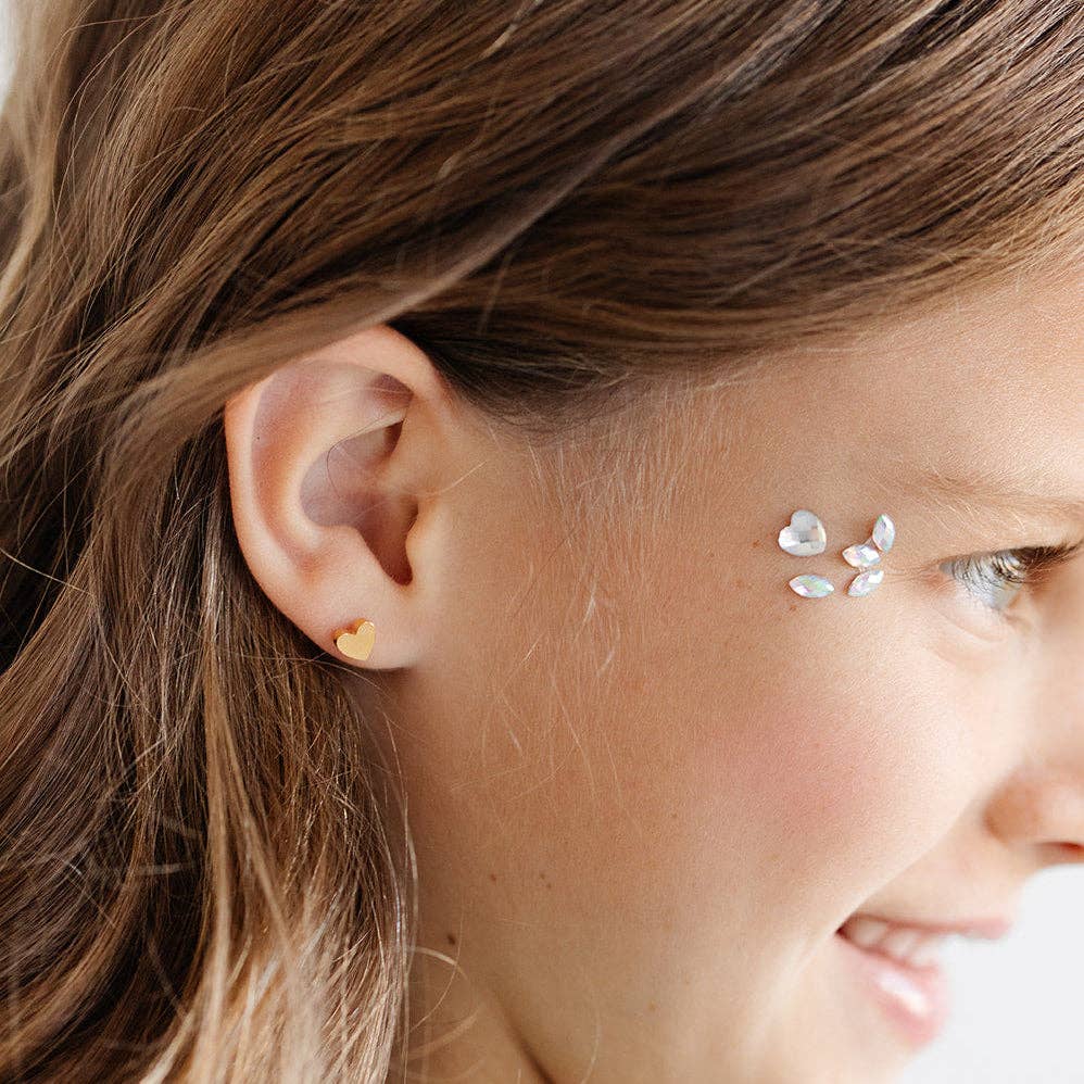 Heart Long Post Stud Earring