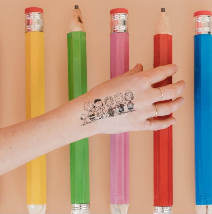 Classic Peanuts Line Tattoo Pair - Tattly