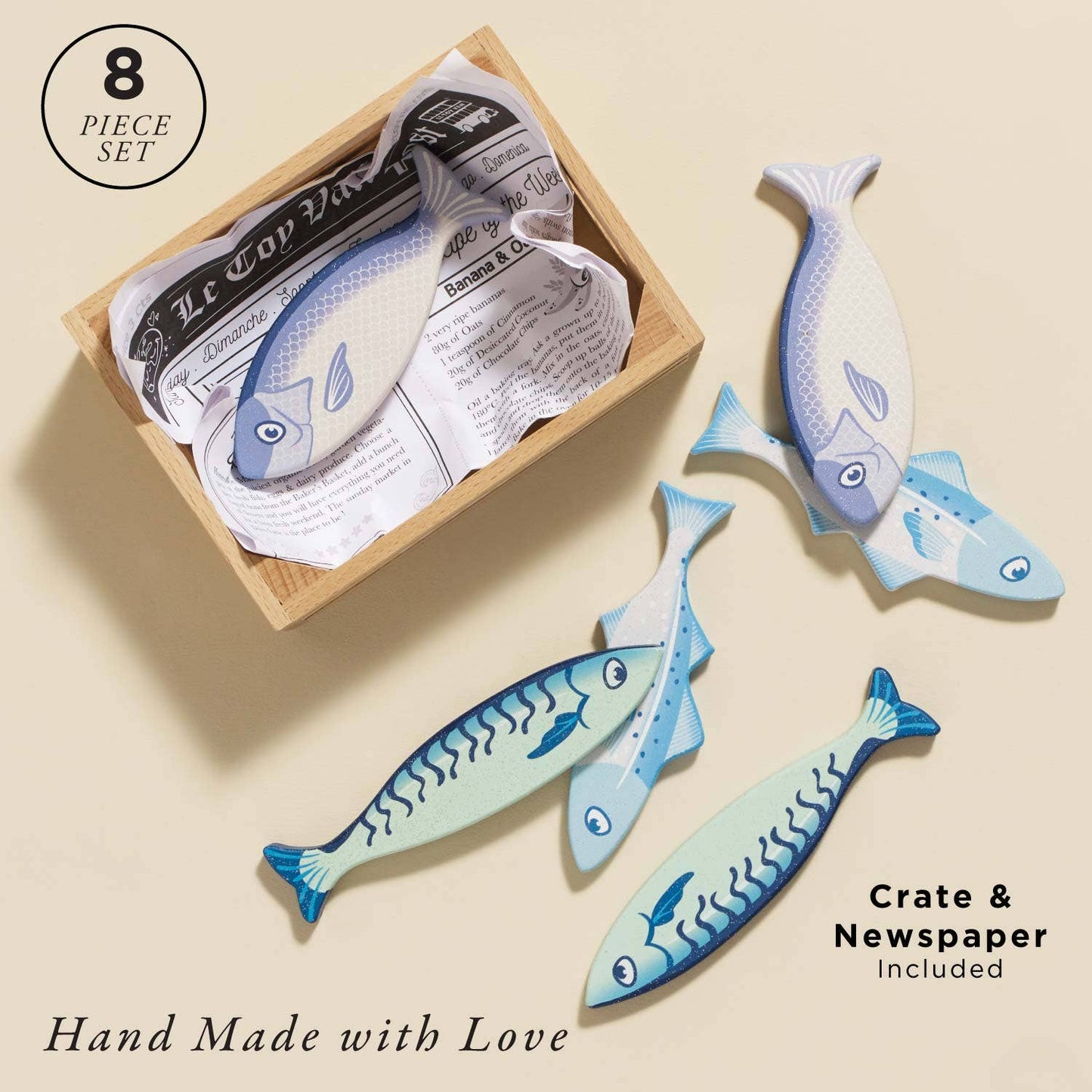 Market Fish Wooden Play Market Crate