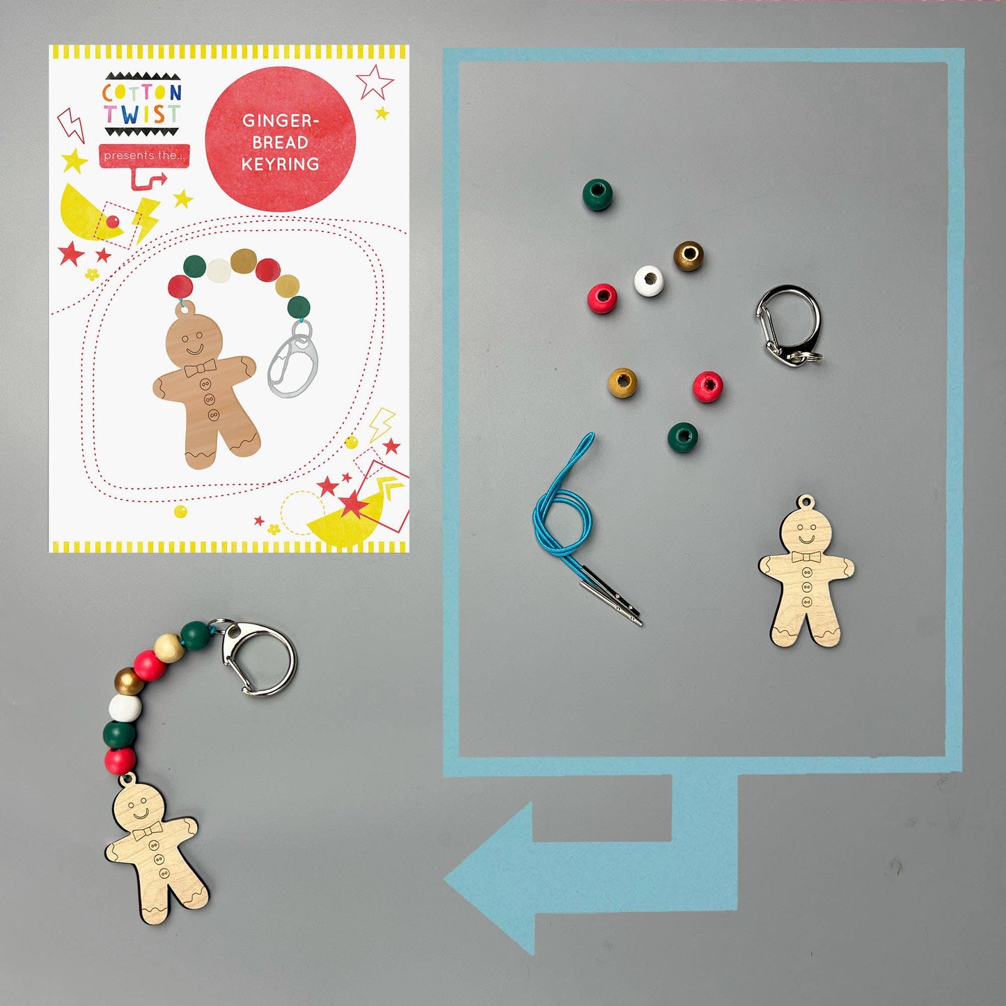 Make Your Own Gingerbread Character Keyring Craft