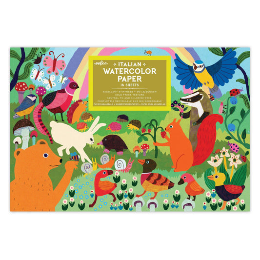 Woodland Rainbow Watercolor Pad by eeBoo