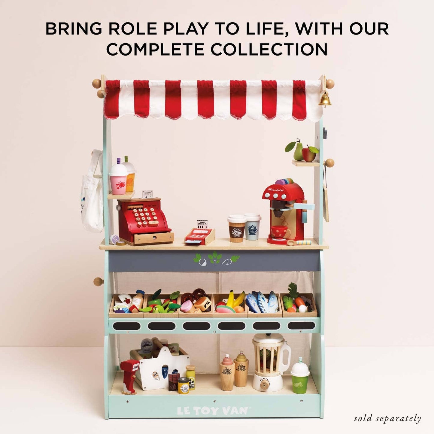 Market Fish Wooden Play Market Crate