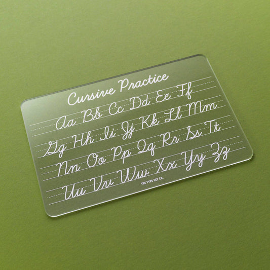 Acrylic Dry-Erase Cursive Tracing Practice Board