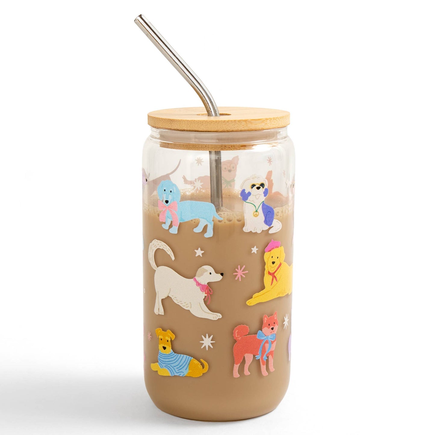 Dapper Dogs Glass Can