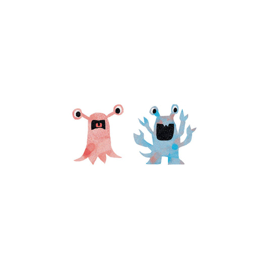 Glitter Monsters Tattoo Pair - Tattly