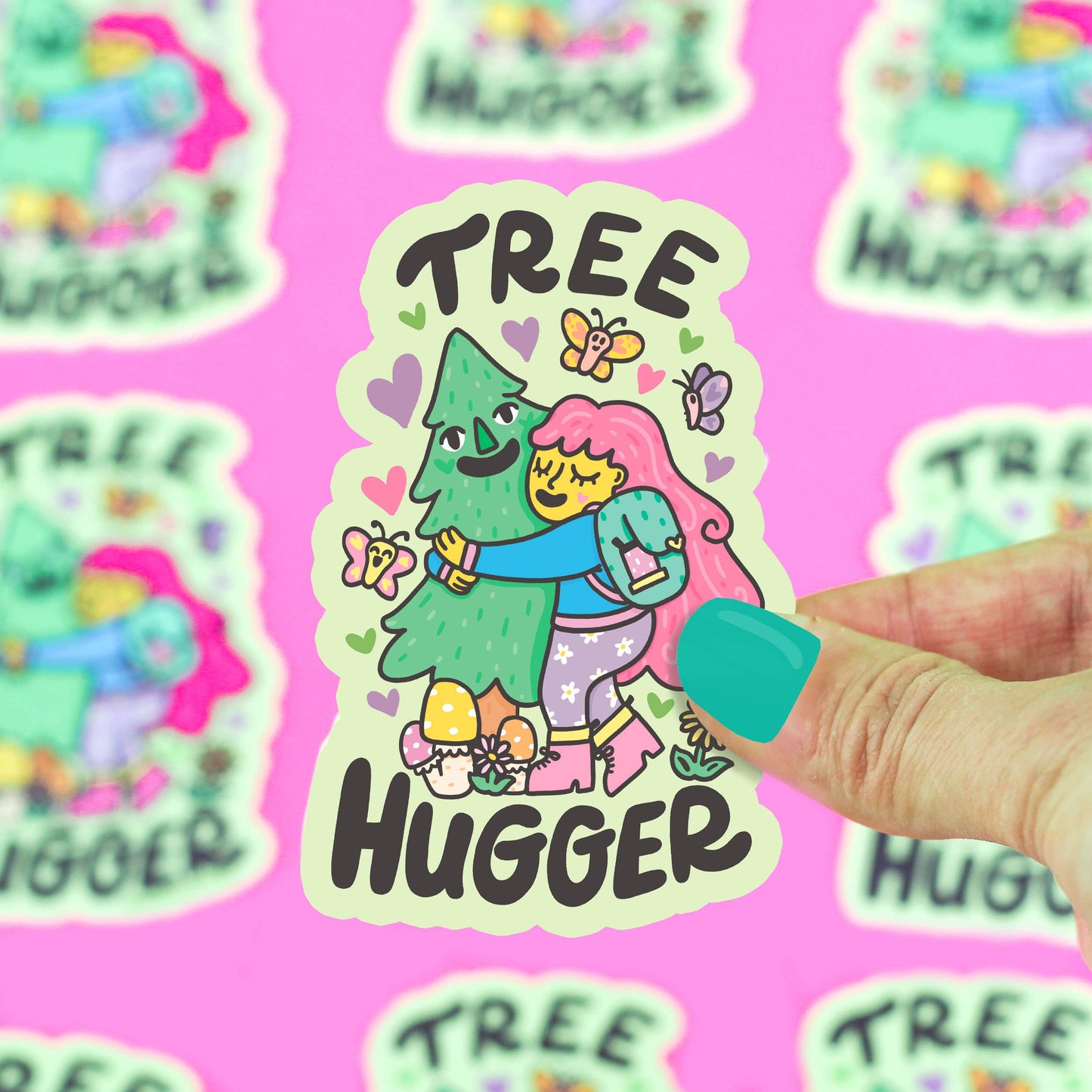 Tree Hugger Vinyl Sticker