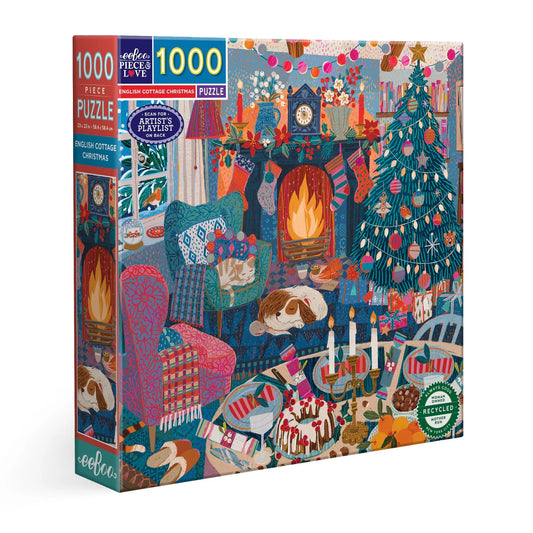 English Cottage Christmas 1000 pc puzzle