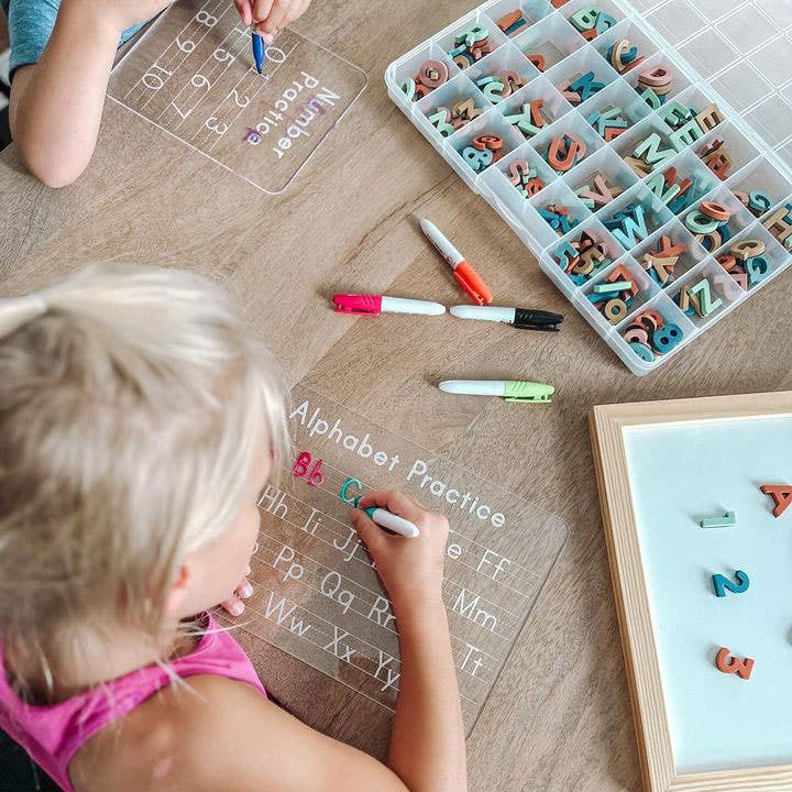 Acrylic Dry-Erase Numbers Tracing Practice Board