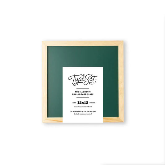12x12 Green Magnetic Chalkboard by The Type Set Co