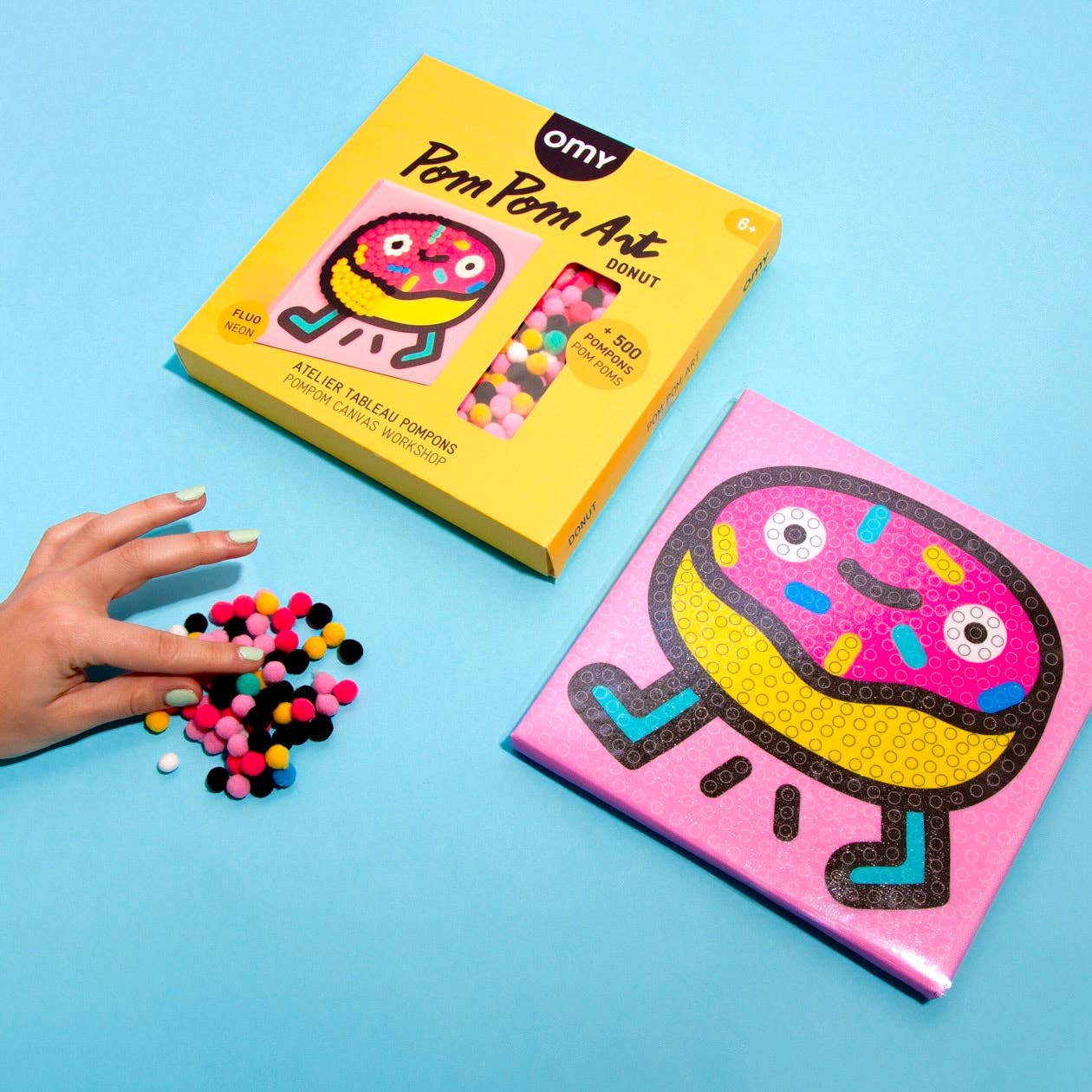 Donut Pom Pom Art