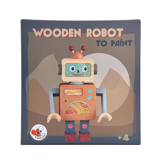 Paint Your Own Wooden Robot