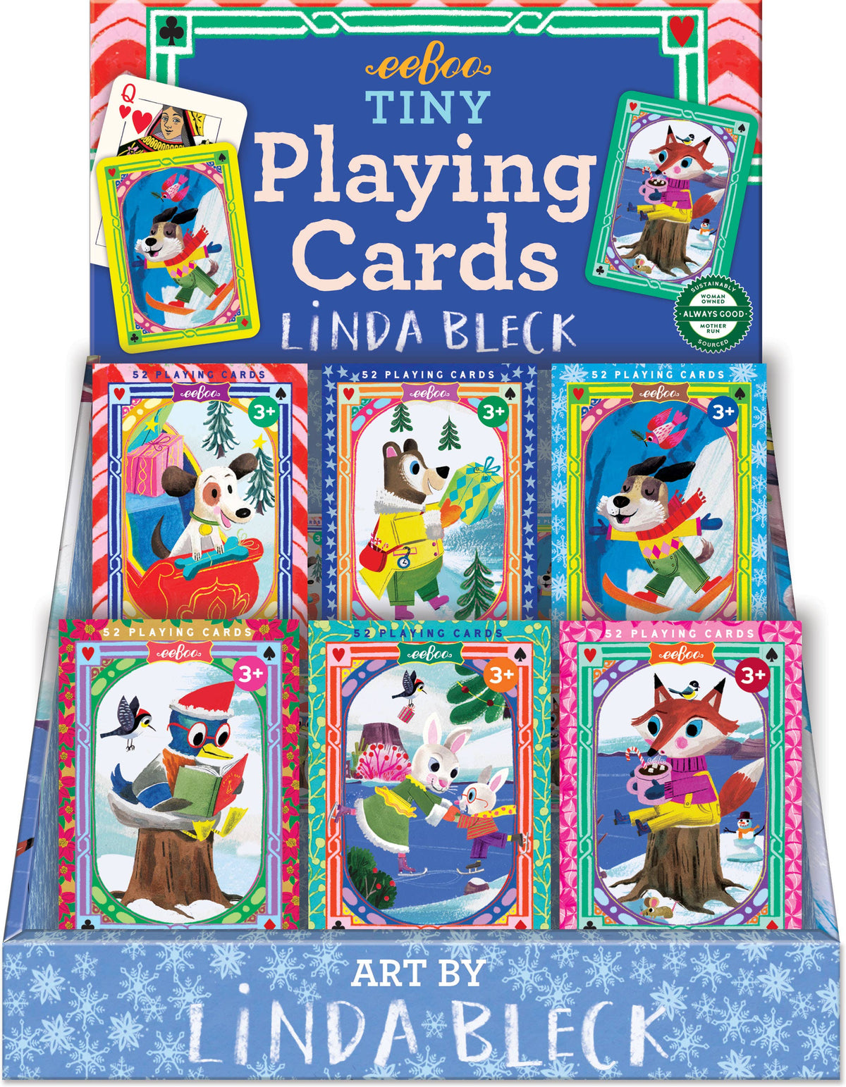 Holiday in the Woods Tiny Playing Cards