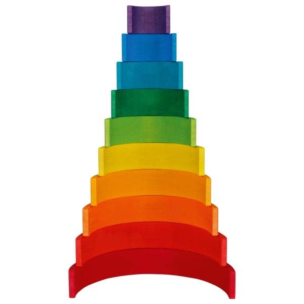 Large Rainbow Wooden Building Blocks