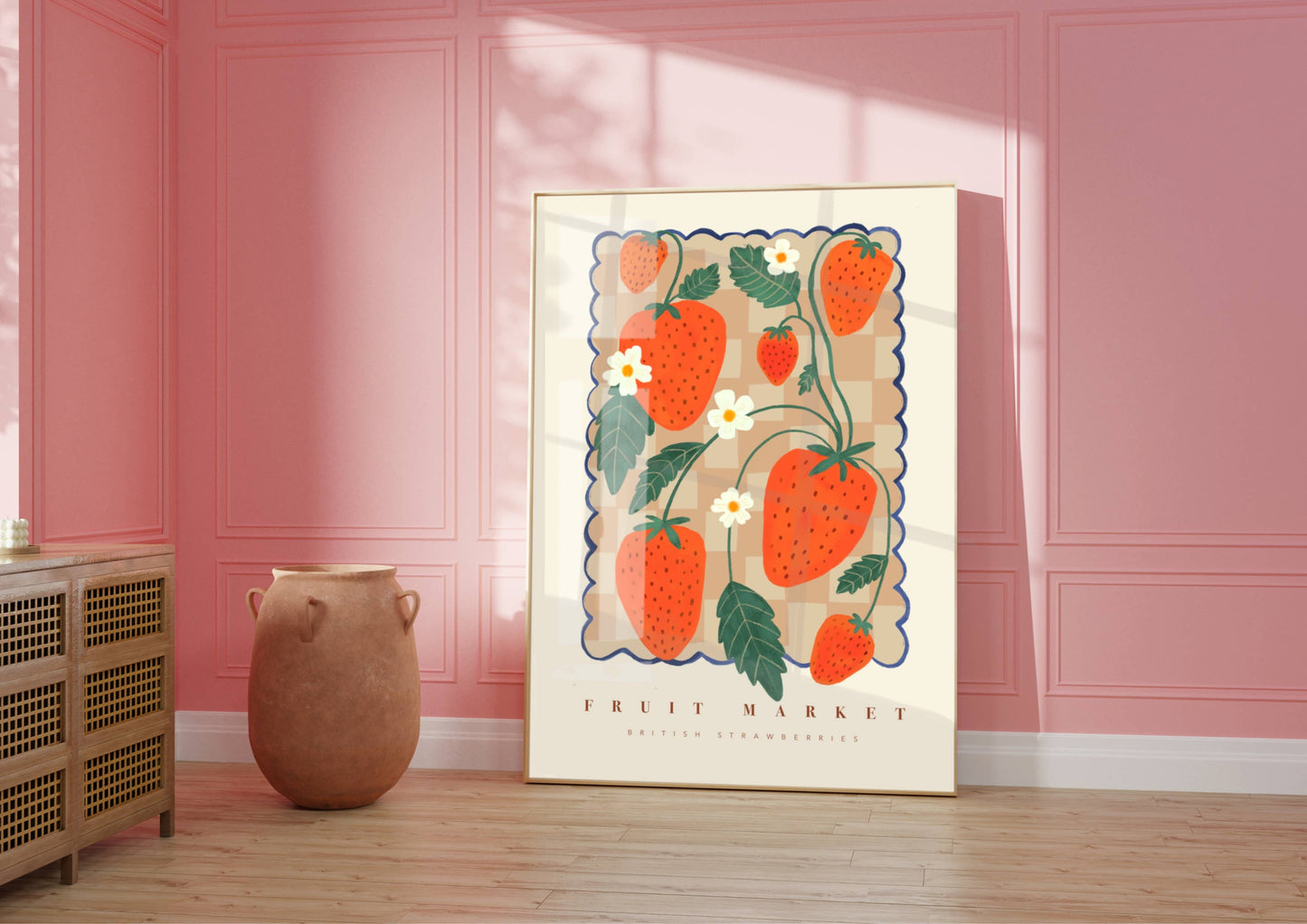 Strawberry Fruit Market Art Print