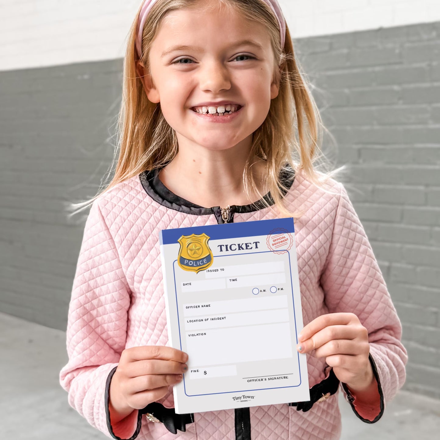 Inklings Tiny Town™ Play Notepad - Police Ticket