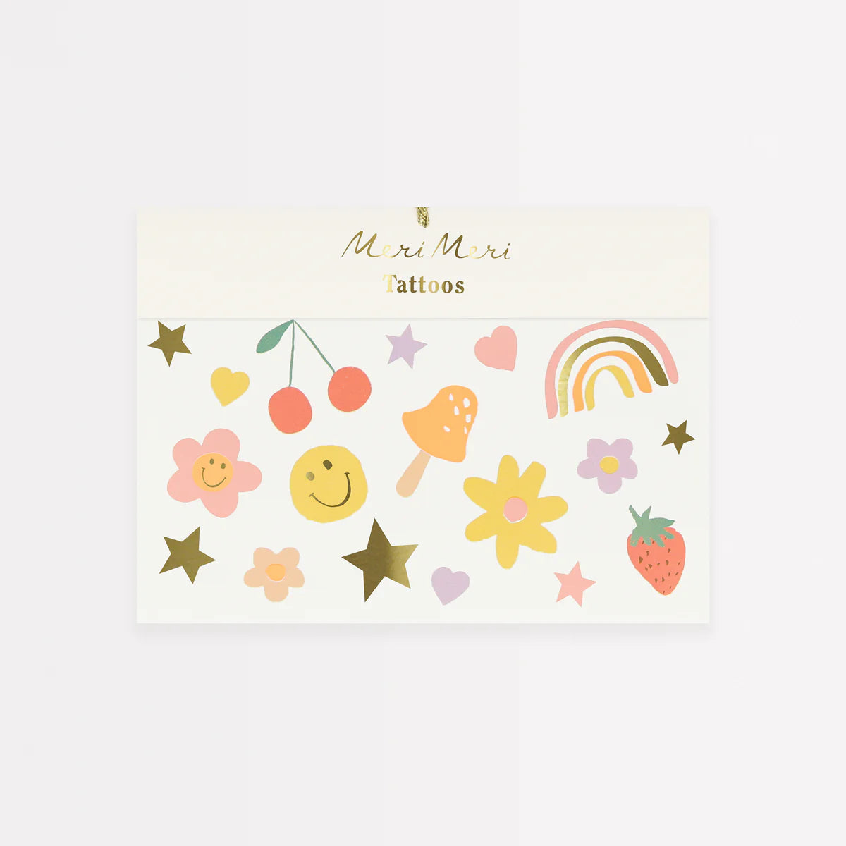 Meri Meri Temporary Tattoos - Happy Icons
