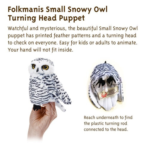 Small Snowy Owl Puppet by Folkmanis