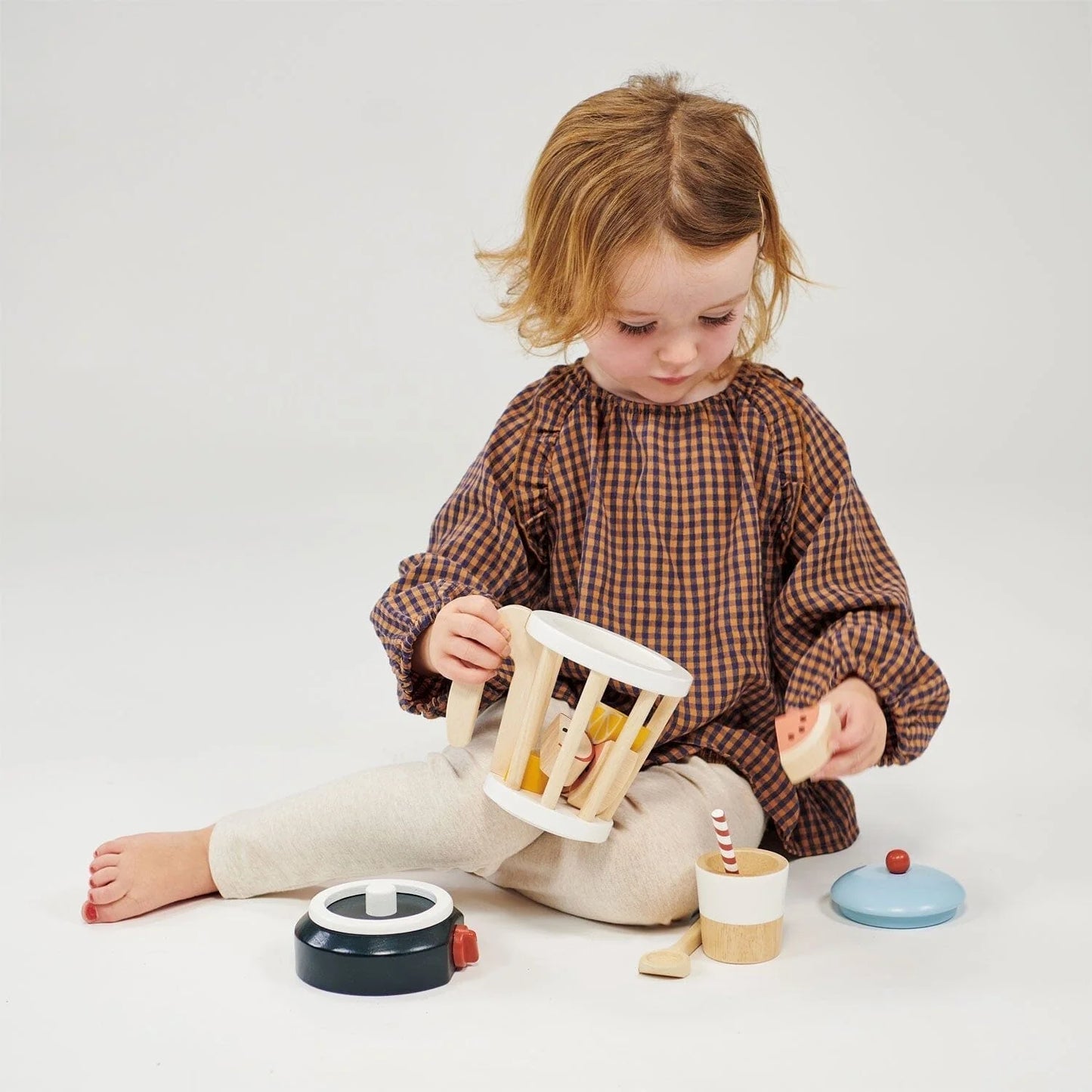 Smoothie Maker,  Wooden Blender Set