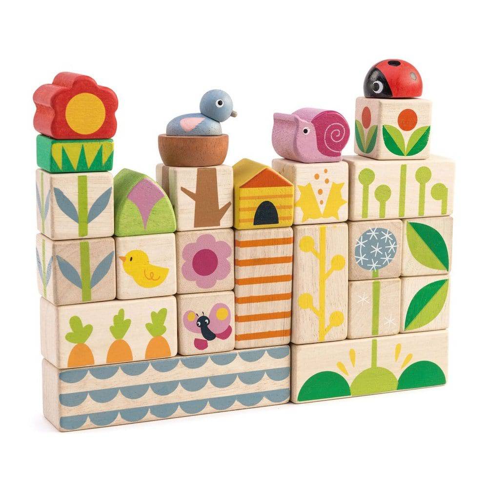 Wooden Garden Blocks Set - Tender Leaf Toys